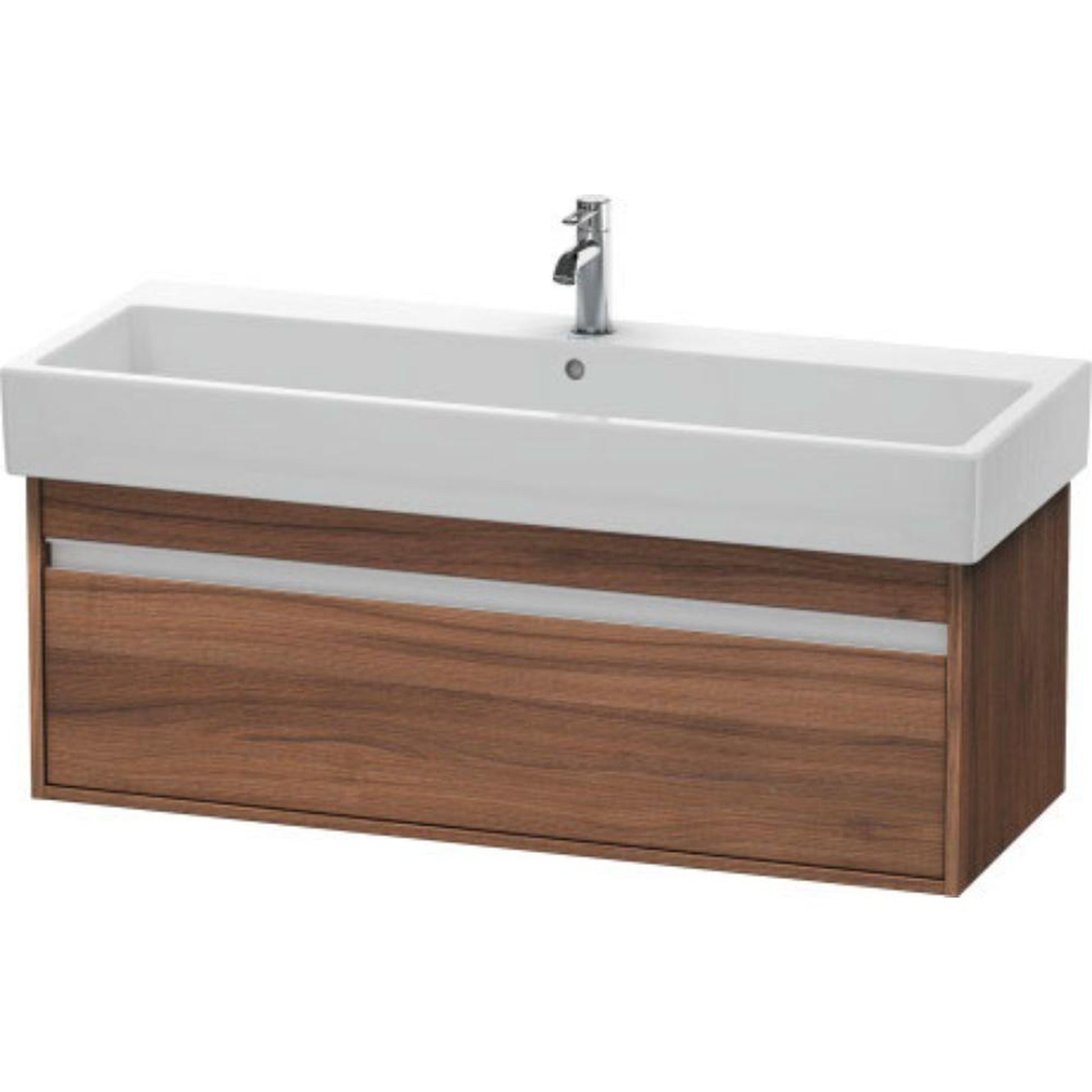 Duravit Ketho 45" x 16" x 17" Wall-Mount Vanity Unit in Natural Walnut (KT668907979)