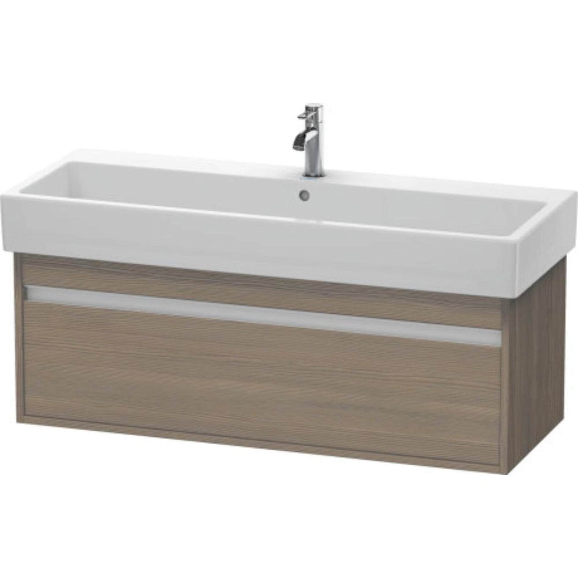 Duravit Ketho 45" x 16" x 17" Wall-Mount Vanity Unit in Oak Terra (KT668903535)