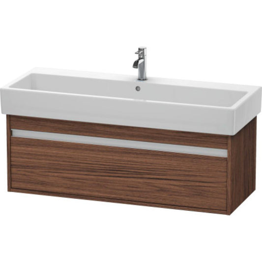 Duravit Ketho 45" x 16" x 17" Wall-Mount Vanity Unit in Walnut Dark (KT668902121)