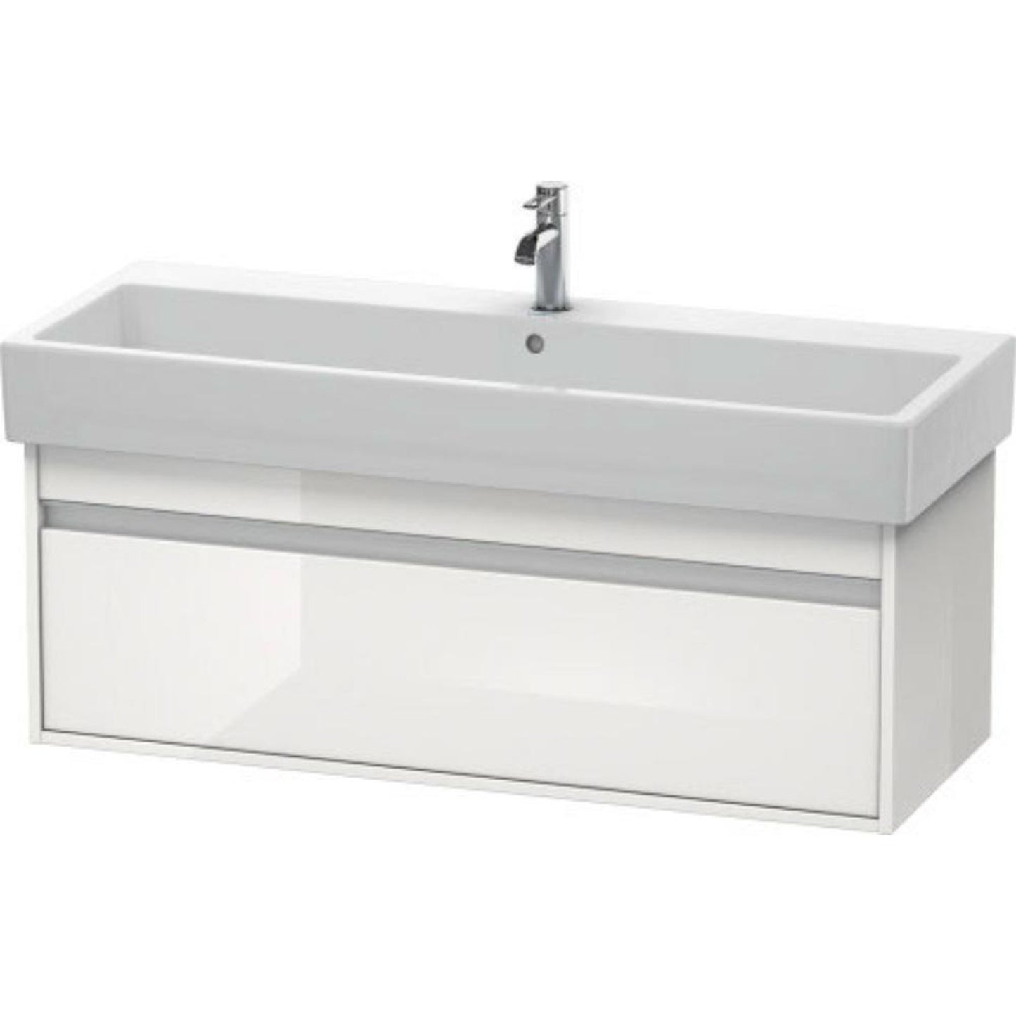 Duravit Ketho 45" x 16" x 17" Wall-Mount Vanity Unit in White High Gloss (KT668902222)