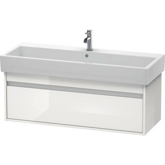 Duravit Ketho 45" x 16" x 17" Wall-Mount Vanity Unit in White High Gloss (KT668902222)