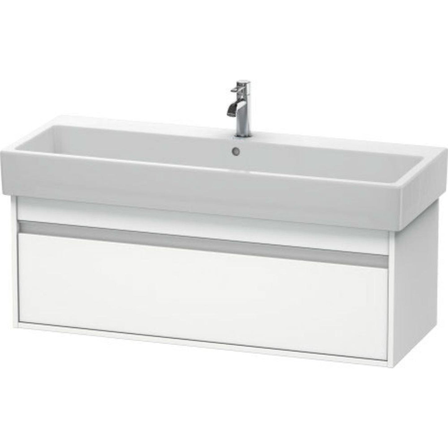 Duravit Ketho 45" x 16" x 17" Wall-Mount Vanity Unit in White Matt (KT668901818)