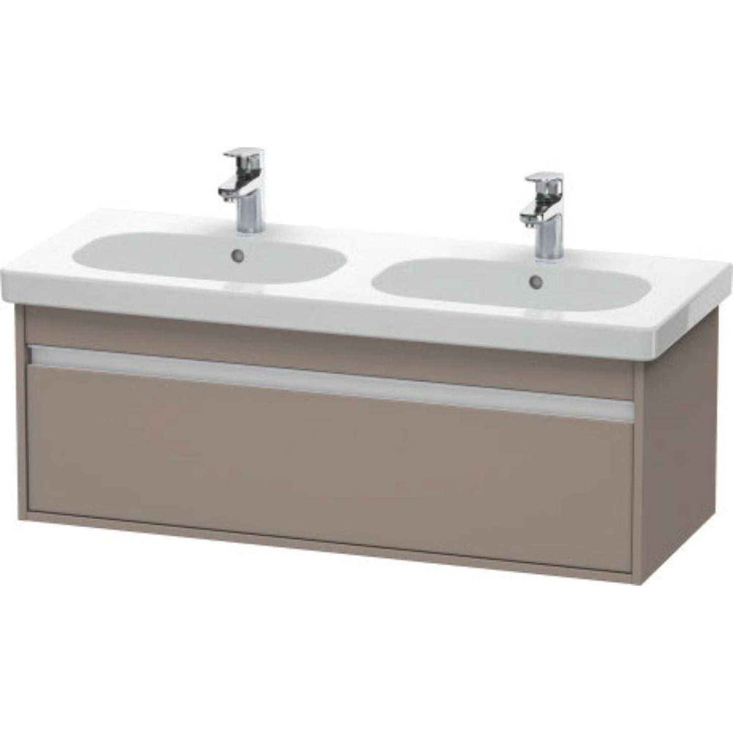 Duravit Ketho 45" x 16" x 18" Wall-Mount Vanity Unit in Basalt Matt (KT666904343)