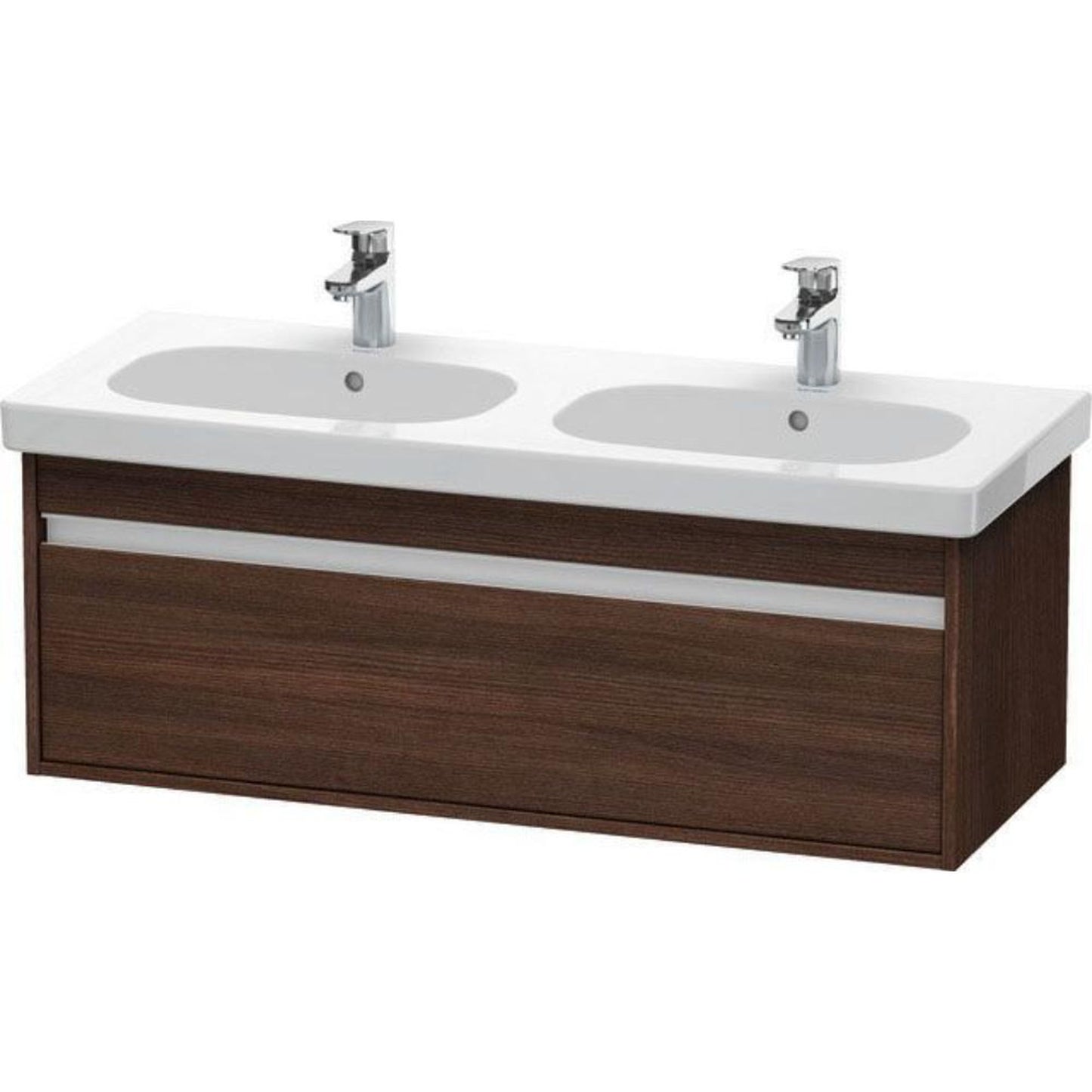 Duravit Ketho 45" x 16" x 18" Wall-Mount Vanity Unit in Chestnut Dark (KT666905353)