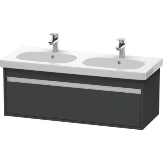 Duravit Ketho 45" x 16" x 18" Wall-Mount Vanity Unit in Graphite Matt (KT666904949)