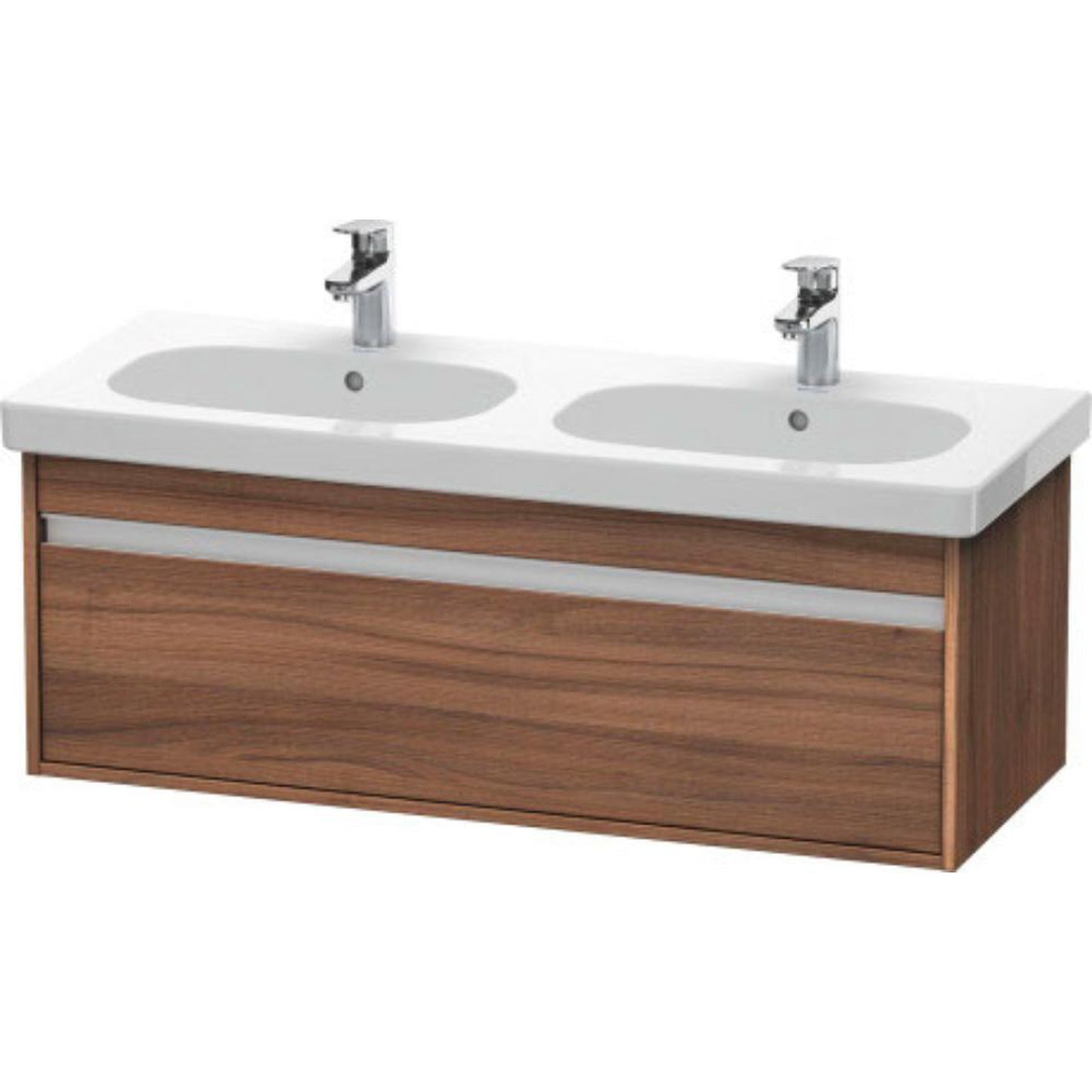 Duravit Ketho 45" x 16" x 18" Wall-Mount Vanity Unit in Natural Walnut (KT666907979)