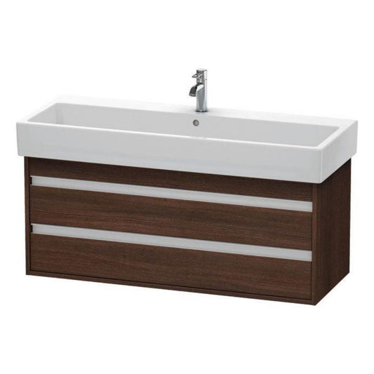 Duravit Ketho 45" x 19" x 17" Two Drawer Wall-Mount Vanity Unit in Chestnut Dark (KT663905353)