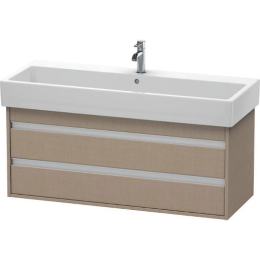 Duravit Ketho 45" x 19" x 17" Two Drawer Wall-Mount Vanity Unit in Linen (KT663907575)