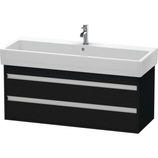 Duravit Ketho 45" x 19" x 17" Two Drawer Wall-Mount Vanity Unit in Oak Black (KT663901616)