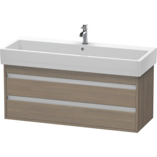 Duravit Ketho 45" x 19" x 17" Two Drawer Wall-Mount Vanity Unit in Oak Terra (KT663903535)