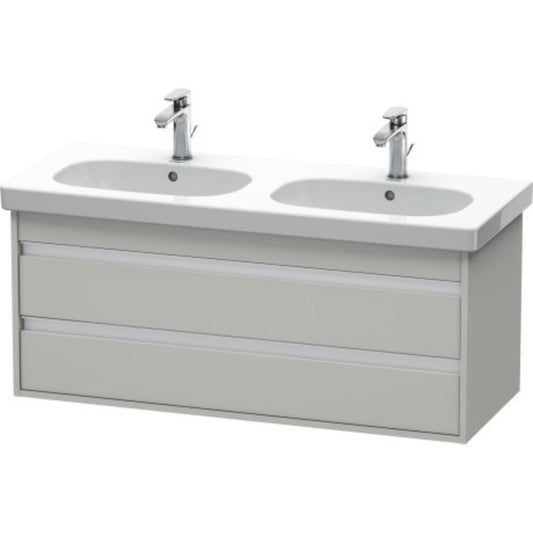 Duravit Ketho 45" x 19" x 18" Two Drawer Wall-Mount Vanity Unit in Concrete Grey Matt