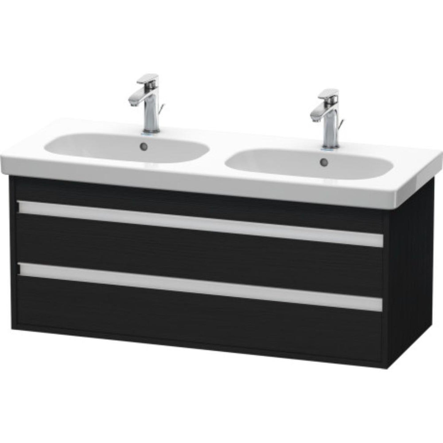 Duravit Ketho 45" x 19" x 18" Two Drawer Wall-Mount Vanity Unit in Oak Black