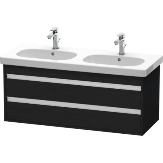 Duravit Ketho 45" x 19" x 18" Two Drawer Wall-Mount Vanity Unit in Oak Black