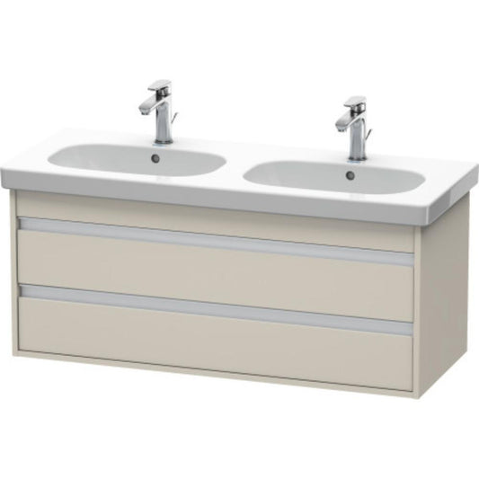 Duravit Ketho 45" x 19" x 18" Two Drawer Wall-Mount Vanity Unit in Taupe Matt
