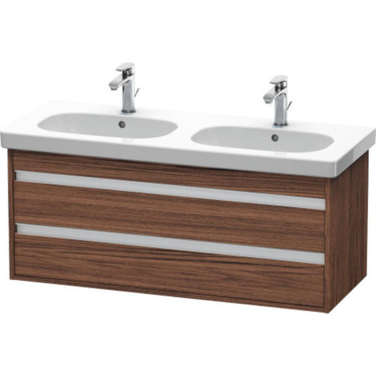 Duravit Ketho 45" x 19" x 18" Two Drawer Wall-Mount Vanity Unit in Walnut Dark
