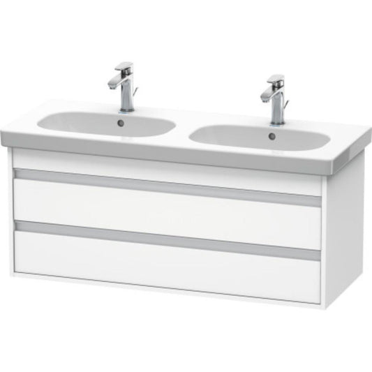 Duravit Ketho 45" x 19" x 18" Two Drawer Wall-Mount Vanity Unit in White Matt