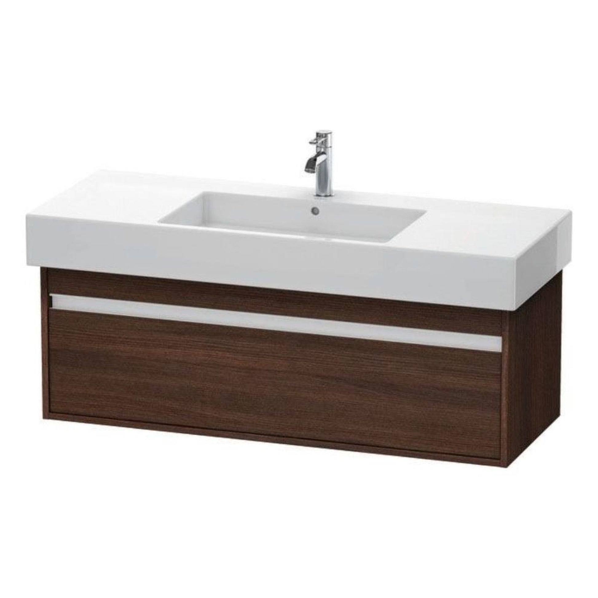 Duravit Ketho 47" x 16" x 18" Wall-Mount Vanity Unit in Chestnut Dark (KT669205353)