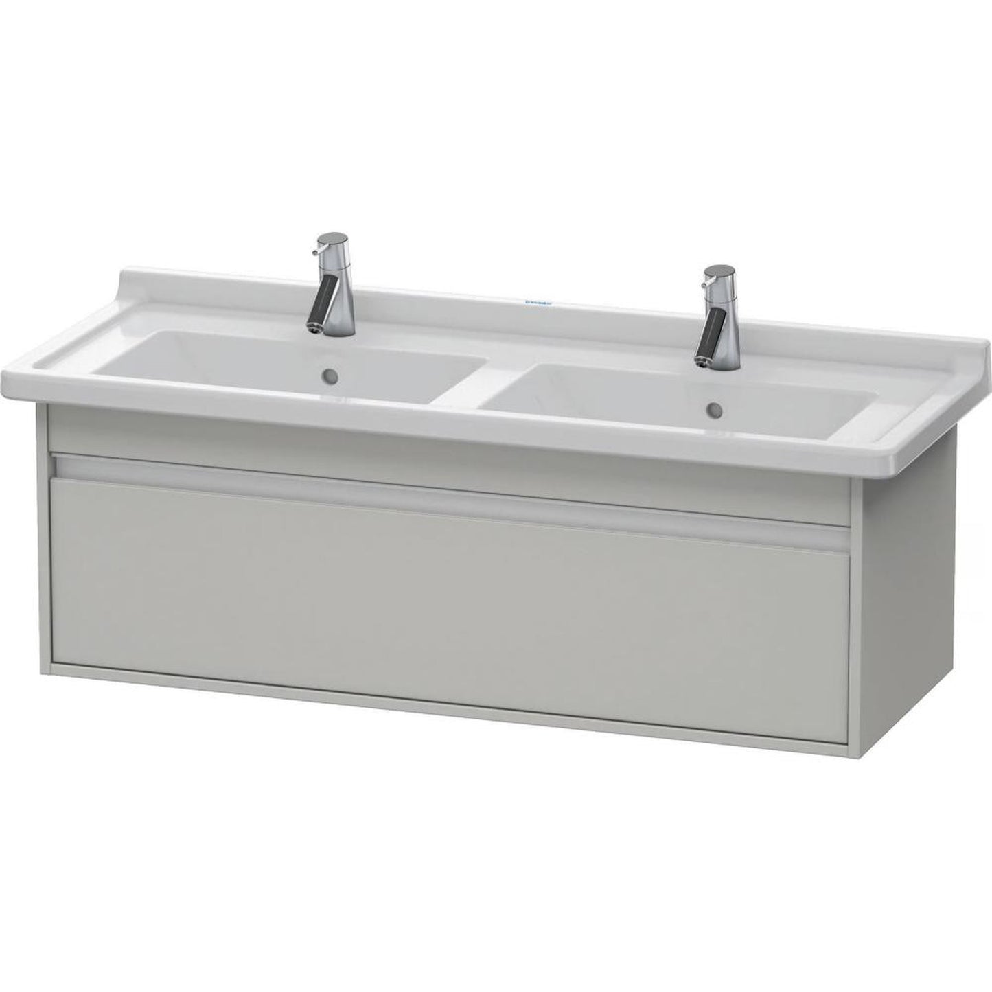 Duravit Ketho 47" x 16" x 18" Wall-Mount Vanity Unit in Concrete Grey Matt (KT666600707)