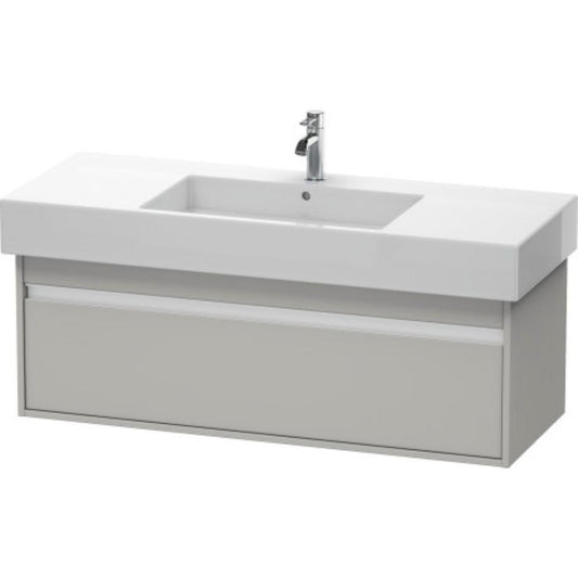Duravit Ketho 47" x 16" x 18" Wall-Mount Vanity Unit in Concrete Grey Matt (KT669200707)