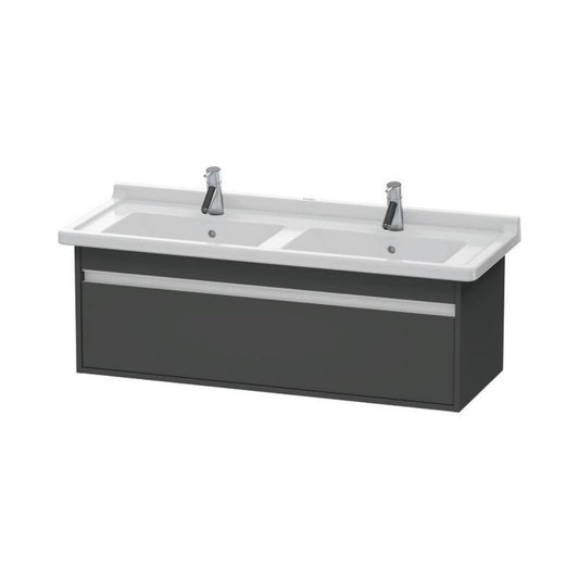 Duravit Ketho 47" x 16" x 18" Wall-Mount Vanity Unit in Graphite Matt (KT666604949)