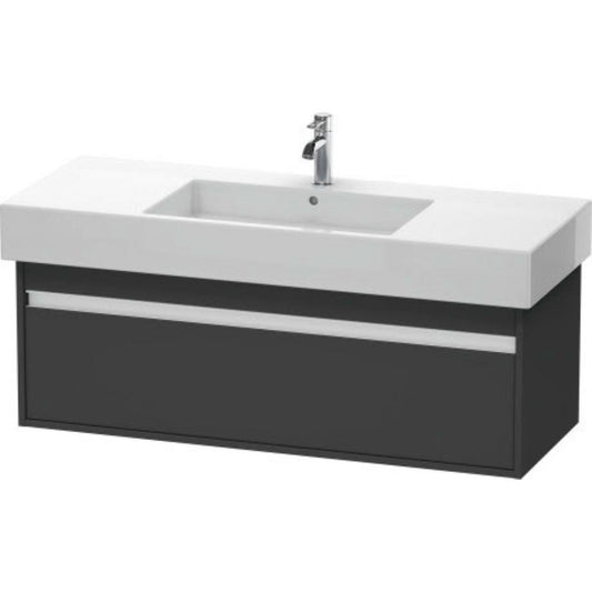 Duravit Ketho 47" x 16" x 18" Wall-Mount Vanity Unit in Graphite Matt (KT669204949)