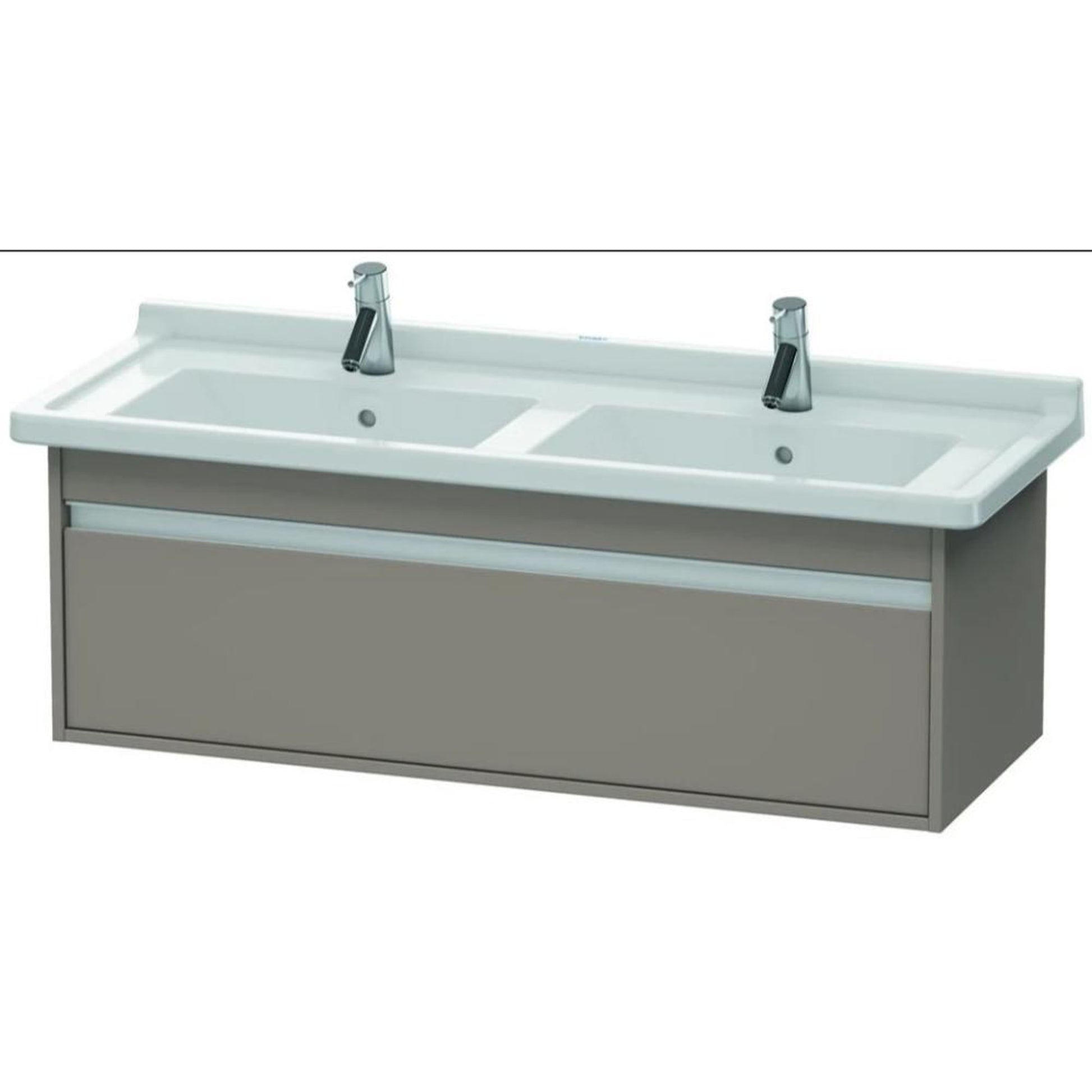 Duravit Ketho 47" x 16" x 18" Wall-Mount Vanity Unit in Linen (KT666607575)