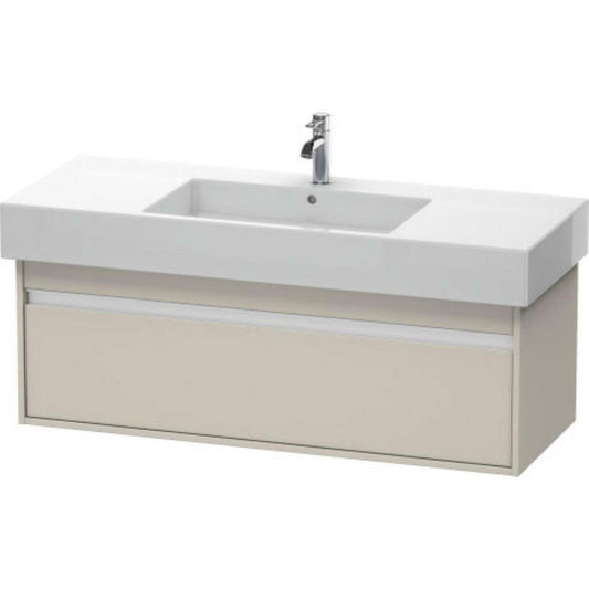 Duravit Ketho 47" x 16" x 18" Wall-Mount Vanity Unit in Taupe Matt (KT66920)