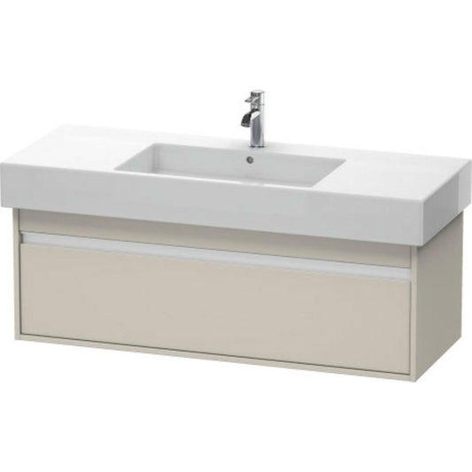 Duravit Ketho 47" x 16" x 18" Wall-Mount Vanity Unit in Taupe Matt (KT669209191)