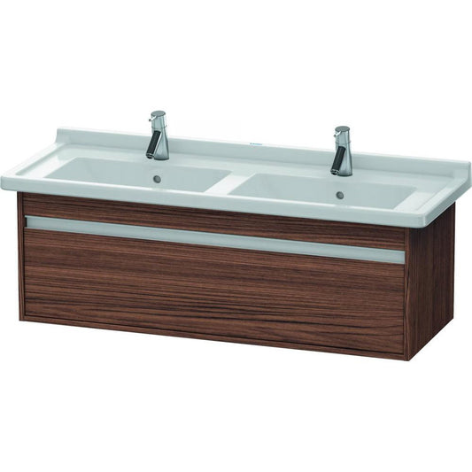 Duravit Ketho 47" x 16" x 18" Wall-Mount Vanity Unit in Walnut Dark (KT666602121)