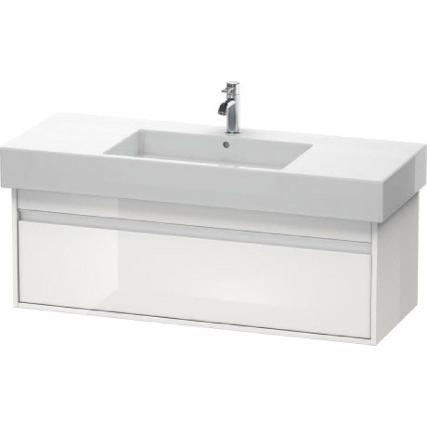 Duravit Ketho 47" x 16" x 18" Wall-Mount Vanity Unit in White High Gloss (KT66920)