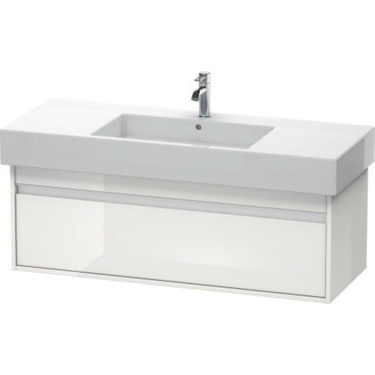 Duravit Ketho 47" x 16" x 18" Wall-Mount Vanity Unit in White High Gloss (KT669202222)