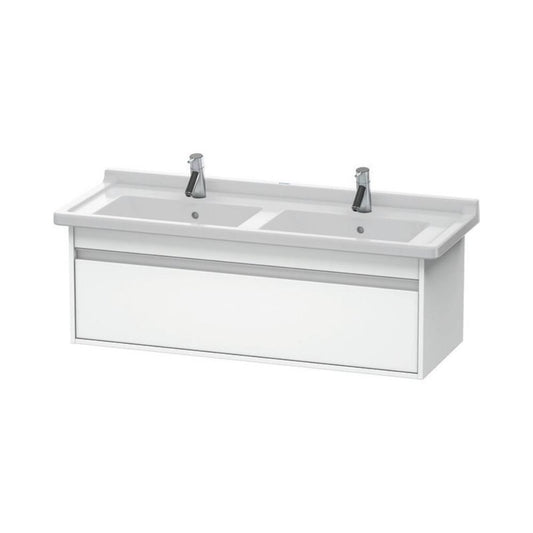 Duravit Ketho 47" x 16" x 18" Wall-Mount Vanity Unit in White Matt (KT666601818)