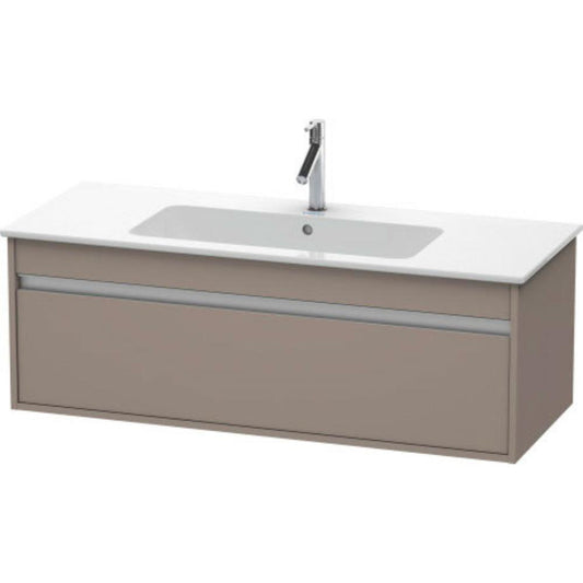 Duravit Ketho 47" x 16" x 19" One Drawer Wall-Mount Vanity Unit in Basalt Matt