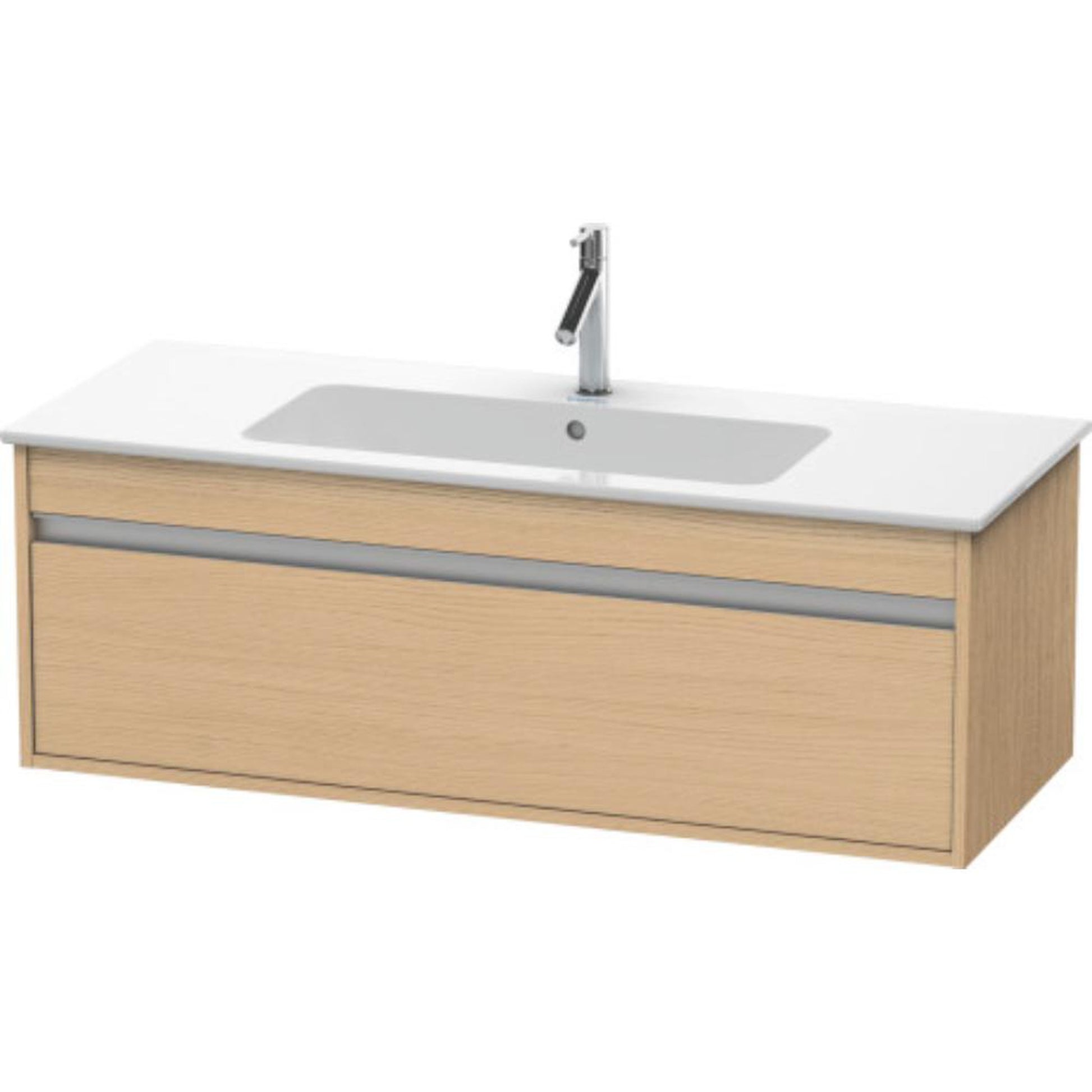 Duravit Ketho 47" x 16" x 19" One Drawer Wall-Mount Vanity Unit in Natural Oak