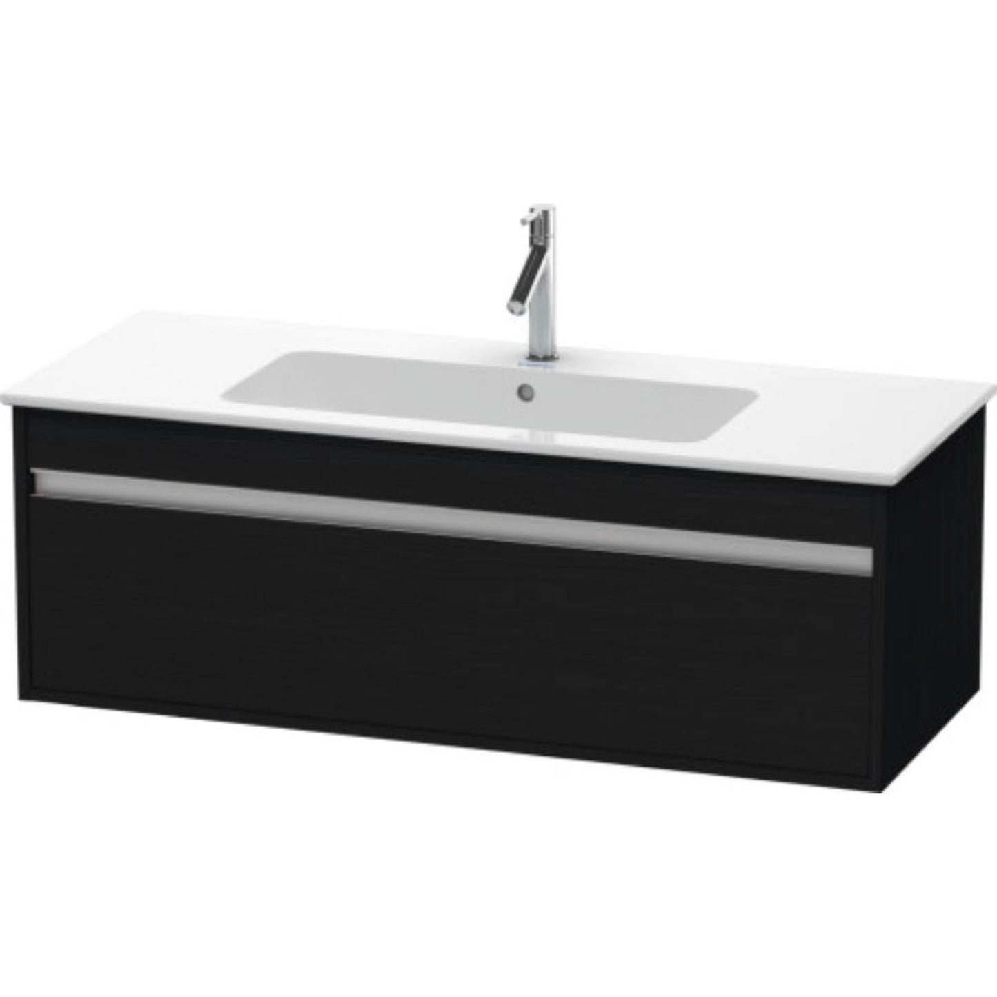Duravit Ketho 47" x 16" x 19" One Drawer Wall-Mount Vanity Unit in Oak Black