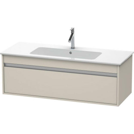 Duravit Ketho 47" x 16" x 19" One Drawer Wall-Mount Vanity Unit in Taupe Matt