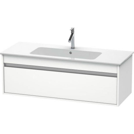 Duravit Ketho 47" x 16" x 19" One Drawer Wall-Mount Vanity Unit in White Matt