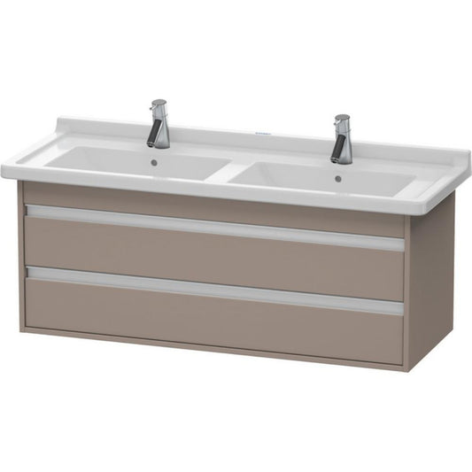 Duravit Ketho 47" x 19" x 18" Two Drawer Wall-Mount Vanity Unit in Basalt Matt (KT664604343)