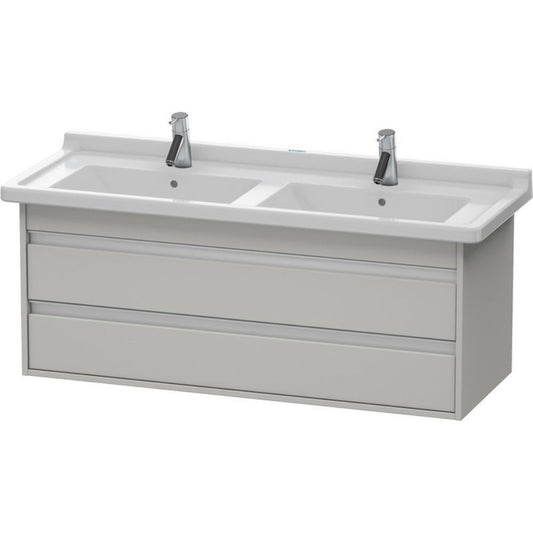 Duravit Ketho 47" x 19" x 18" Two Drawer Wall-Mount Vanity Unit in Concrete Grey Matt (KT664600707)