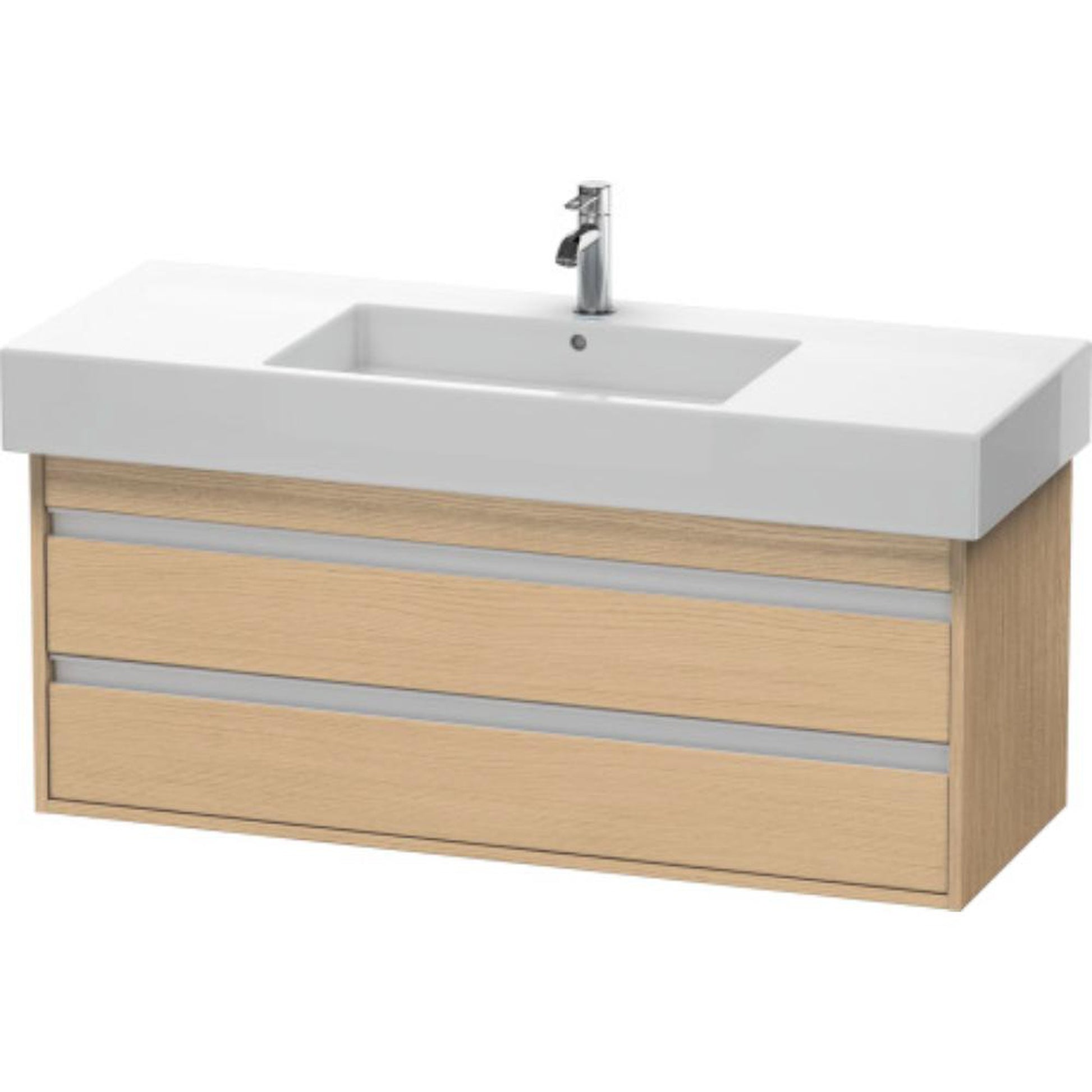 Duravit Ketho 47" x 19" x 18" Two Drawer Wall-Mount Vanity Unit in Natural Oak (KT664203030)