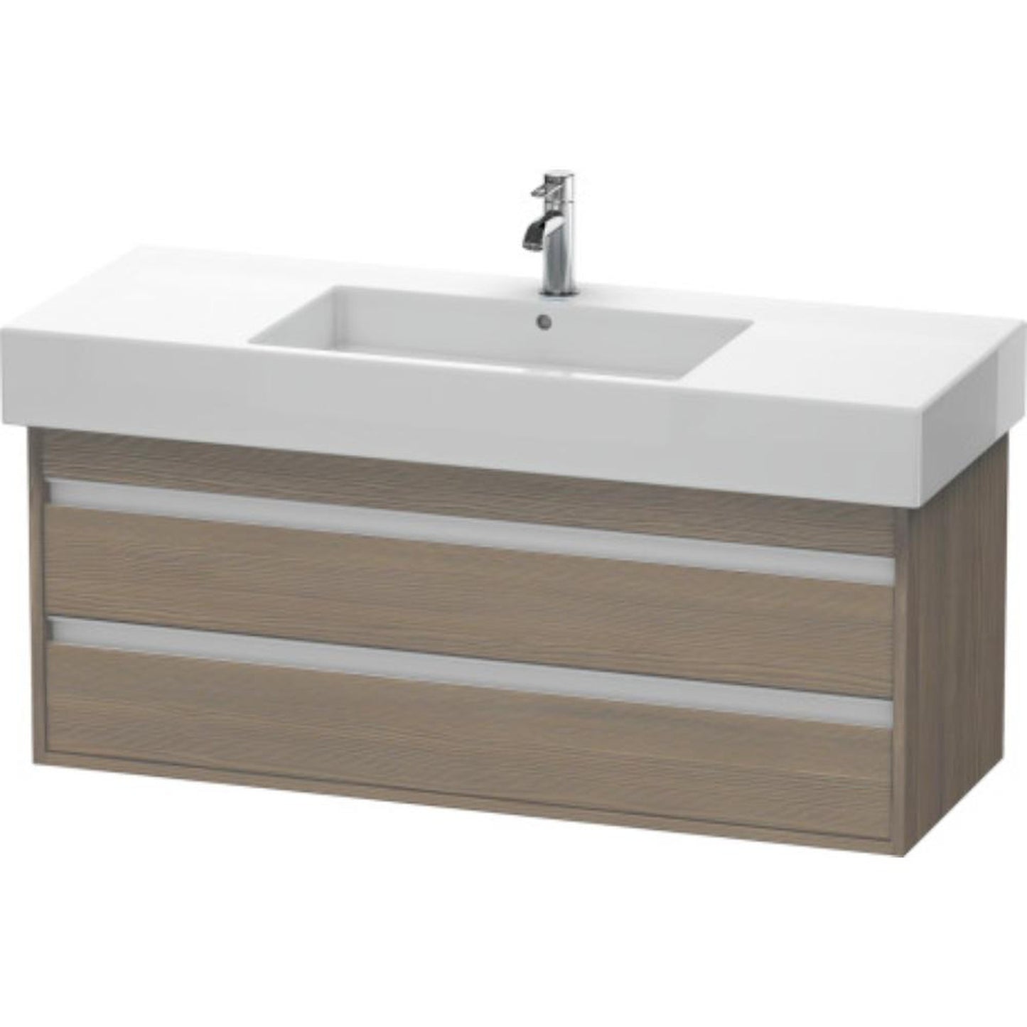 Duravit Ketho 47" x 19" x 18" Two Drawer Wall-Mount Vanity Unit in Oak Terra (KT664203535)