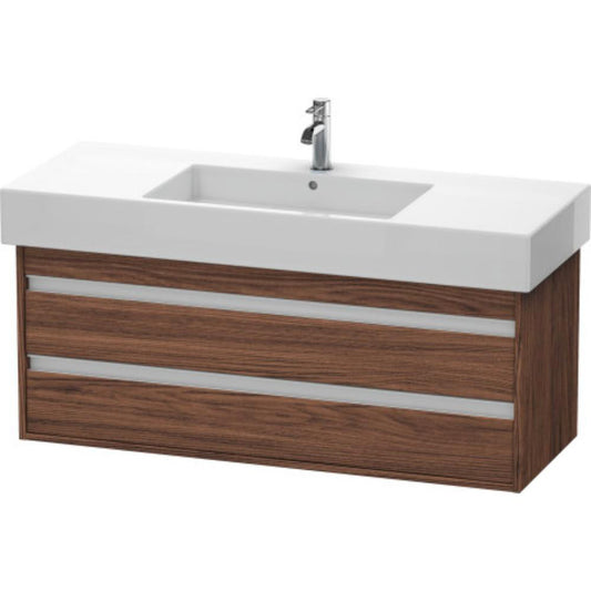Duravit Ketho 47" x 19" x 18" Two Drawer Wall-Mount Vanity Unit in Walnut Dark (KT664202121)