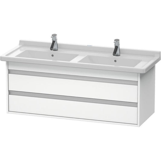 Duravit Ketho 47" x 19" x 18" Two Drawer Wall-Mount Vanity Unit in White Matt (KT664601818)