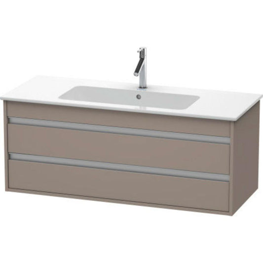 Duravit Ketho 47" x 19" x 19" Two Drawer Wall-Mount Vanity Unit in Basalt Matt