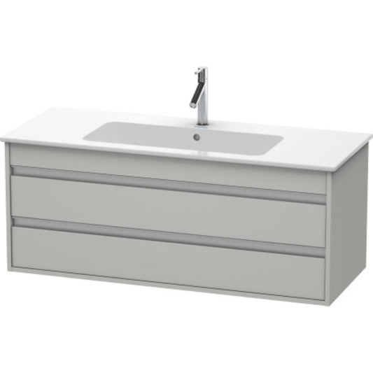 Duravit Ketho 47" x 19" x 19" Two Drawer Wall-Mount Vanity Unit in Concrete Grey Matt