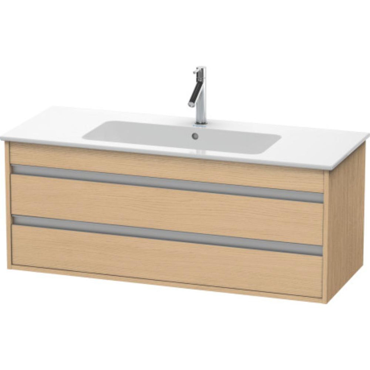 Duravit Ketho 47" x 19" x 19" Two Drawer Wall-Mount Vanity Unit in Natural Oak