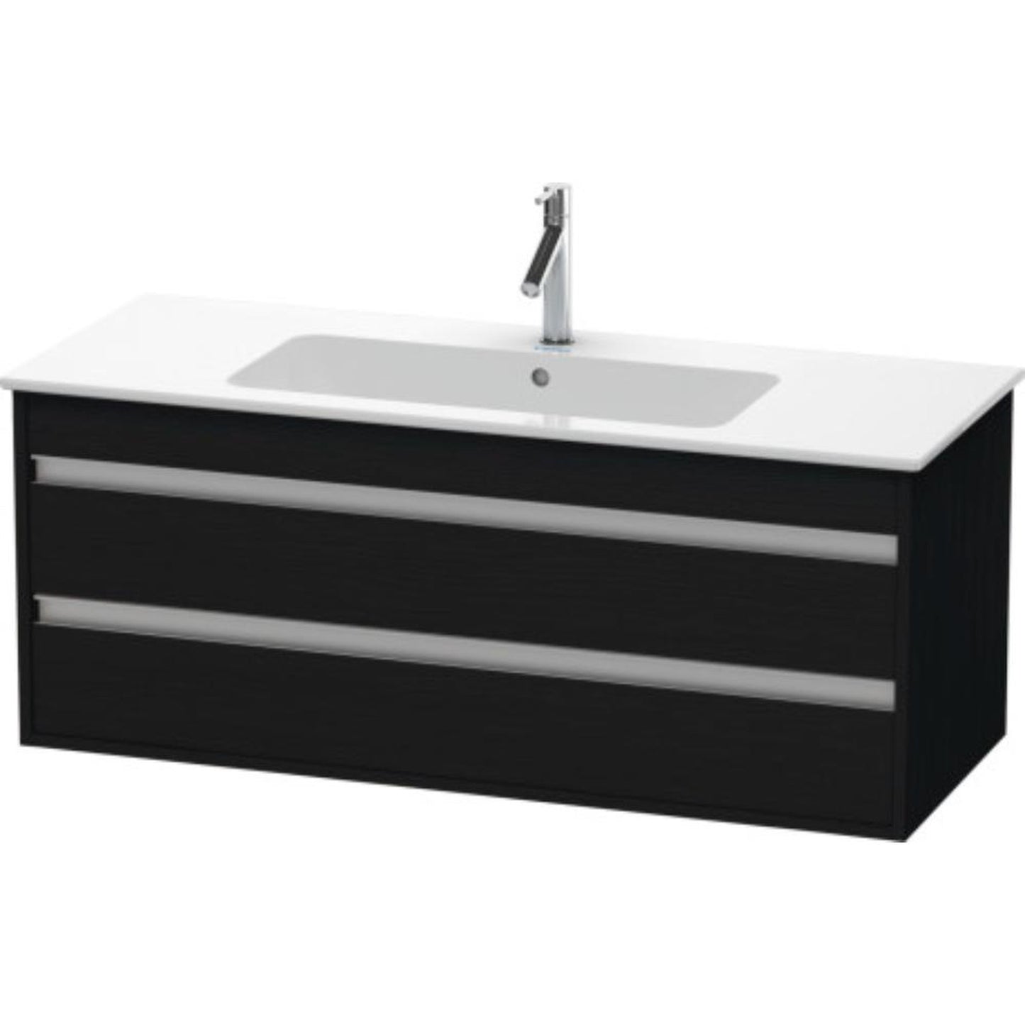 Duravit Ketho 47" x 19" x 19" Two Drawer Wall-Mount Vanity Unit in Oak Black