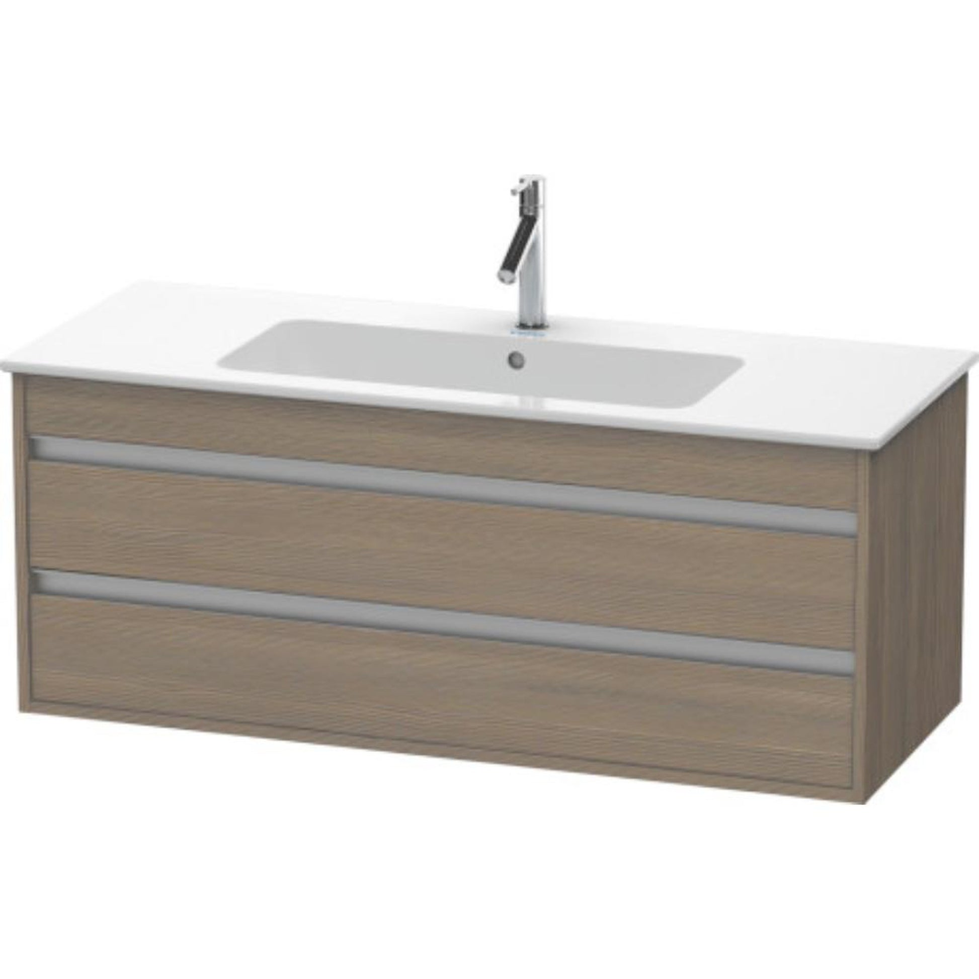 Duravit Ketho 47" x 19" x 19" Two Drawer Wall-Mount Vanity Unit in Oak Terra