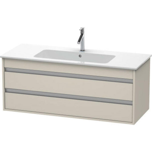 Duravit Ketho 47" x 19" x 19" Two Drawer Wall-Mount Vanity Unit in Taupe Matt