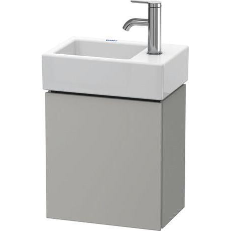 Duravit L-Cube 14" x 16" x 9" Concrete Gray One Door Wall-Mount Vanity Unit (LC6293L0707)